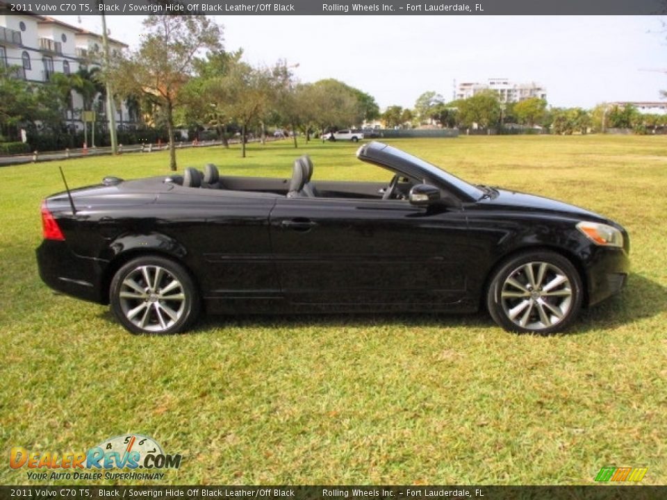 2011 Volvo C70 T5 Black / Soverign Hide Off Black Leather/Off Black Photo #7