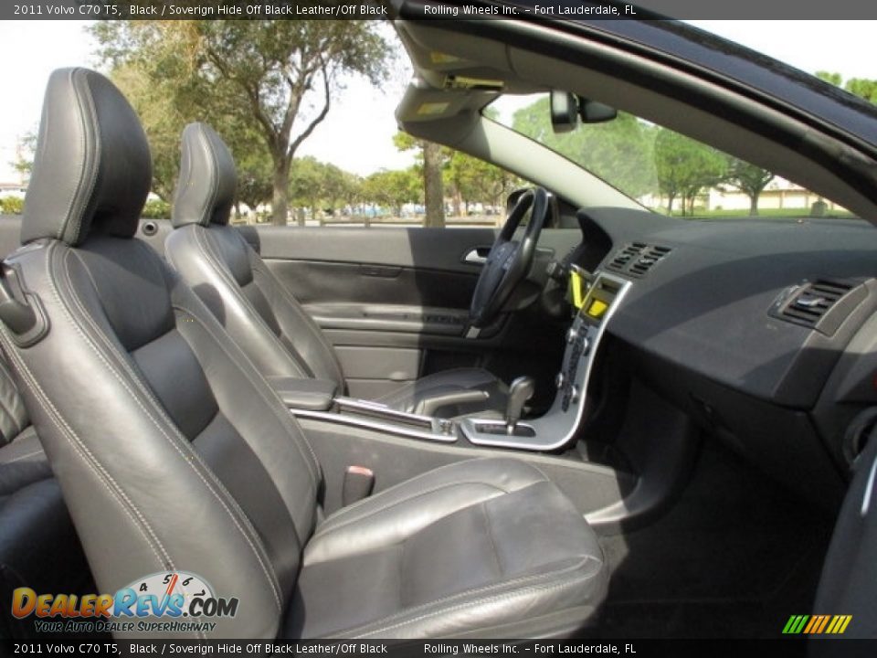 2011 Volvo C70 T5 Black / Soverign Hide Off Black Leather/Off Black Photo #8