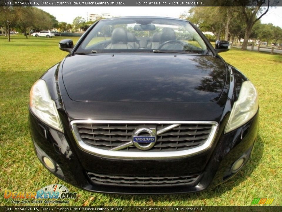 2011 Volvo C70 T5 Black / Soverign Hide Off Black Leather/Off Black Photo #11