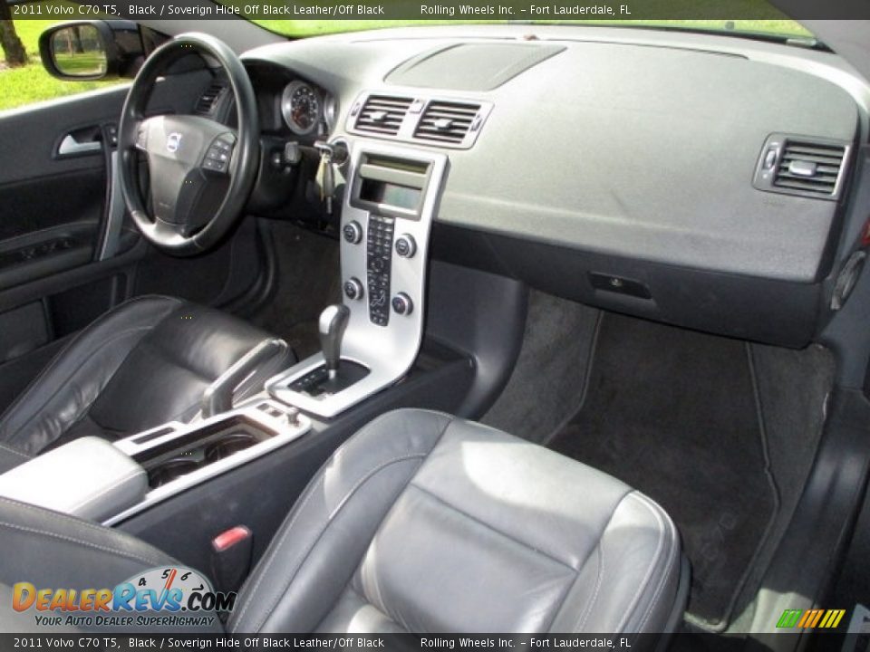 2011 Volvo C70 T5 Black / Soverign Hide Off Black Leather/Off Black Photo #15