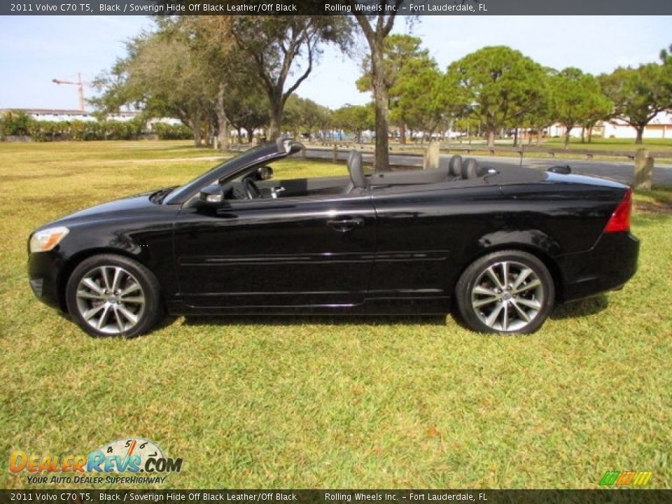 2011 Volvo C70 T5 Black / Soverign Hide Off Black Leather/Off Black Photo #16