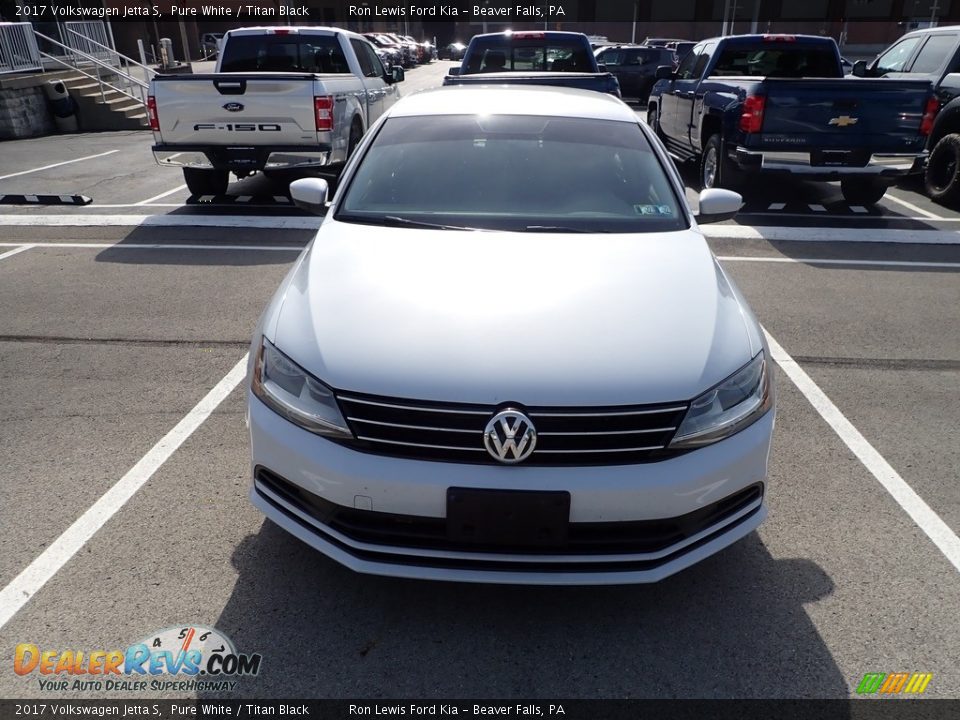 2017 Volkswagen Jetta S Pure White / Titan Black Photo #2