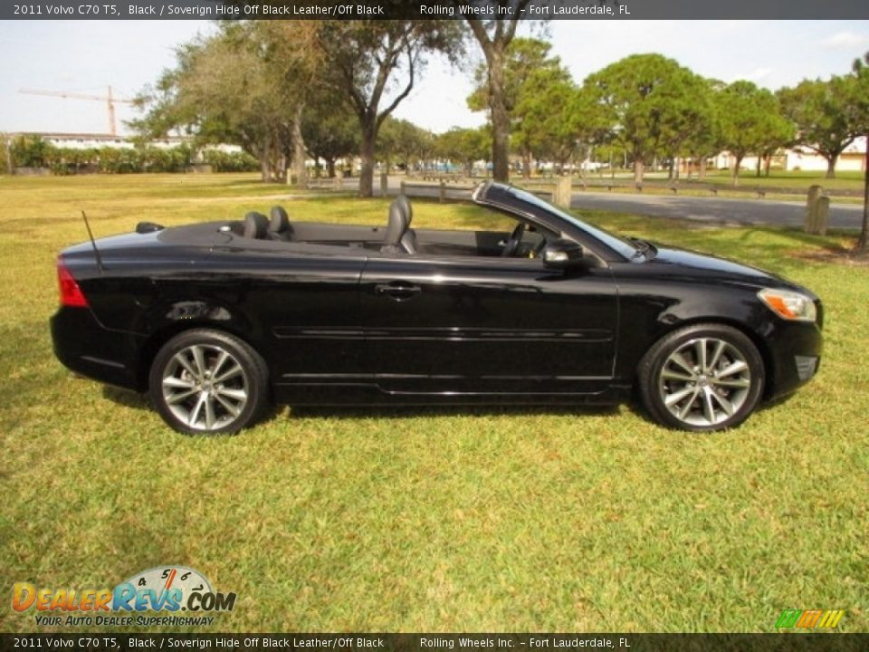 2011 Volvo C70 T5 Black / Soverign Hide Off Black Leather/Off Black Photo #17