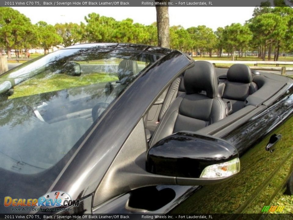 2011 Volvo C70 T5 Black / Soverign Hide Off Black Leather/Off Black Photo #19