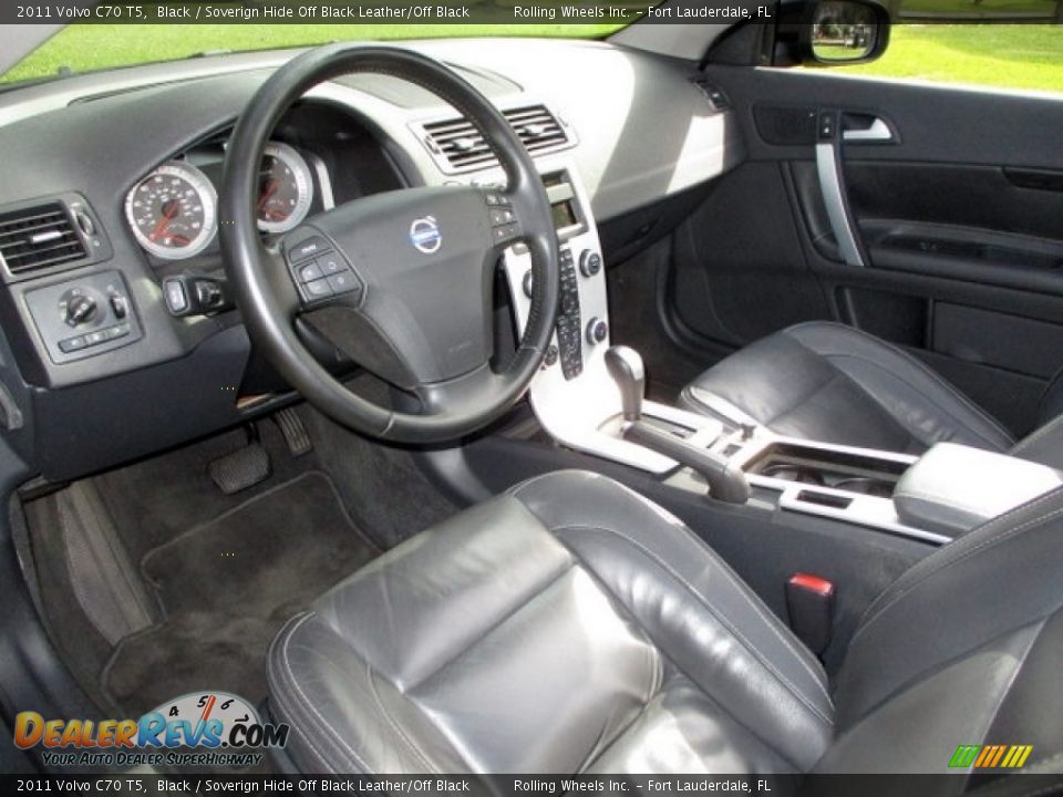 2011 Volvo C70 T5 Black / Soverign Hide Off Black Leather/Off Black Photo #20