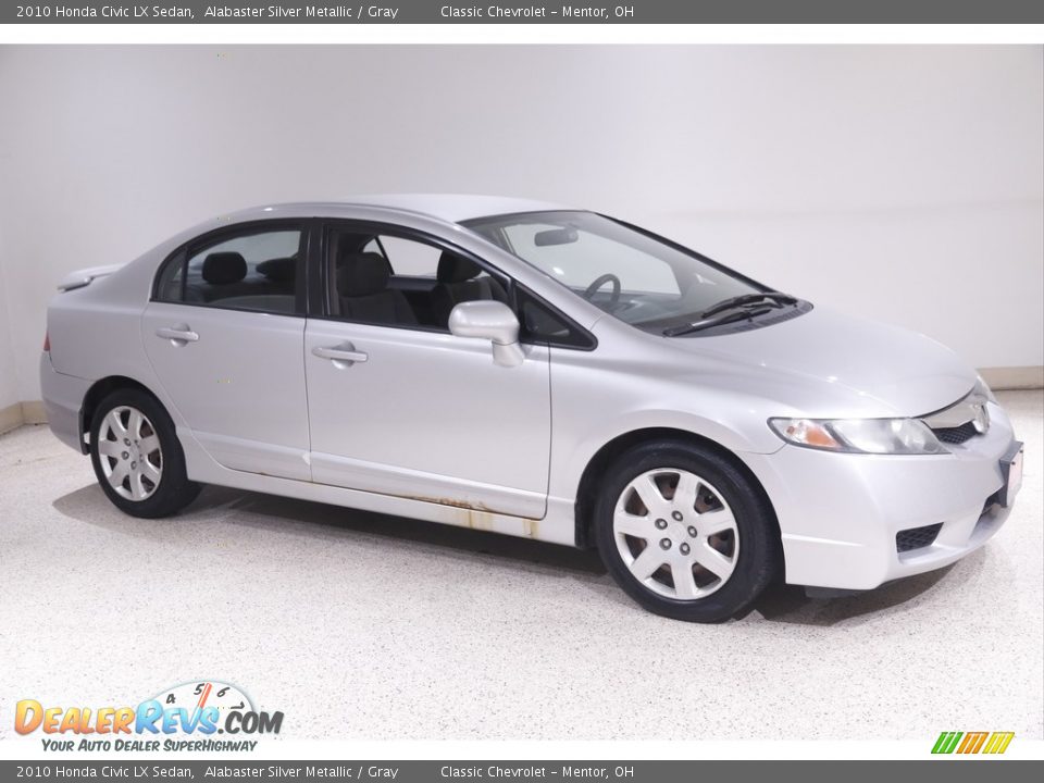 2010 Honda Civic LX Sedan Alabaster Silver Metallic / Gray Photo #1