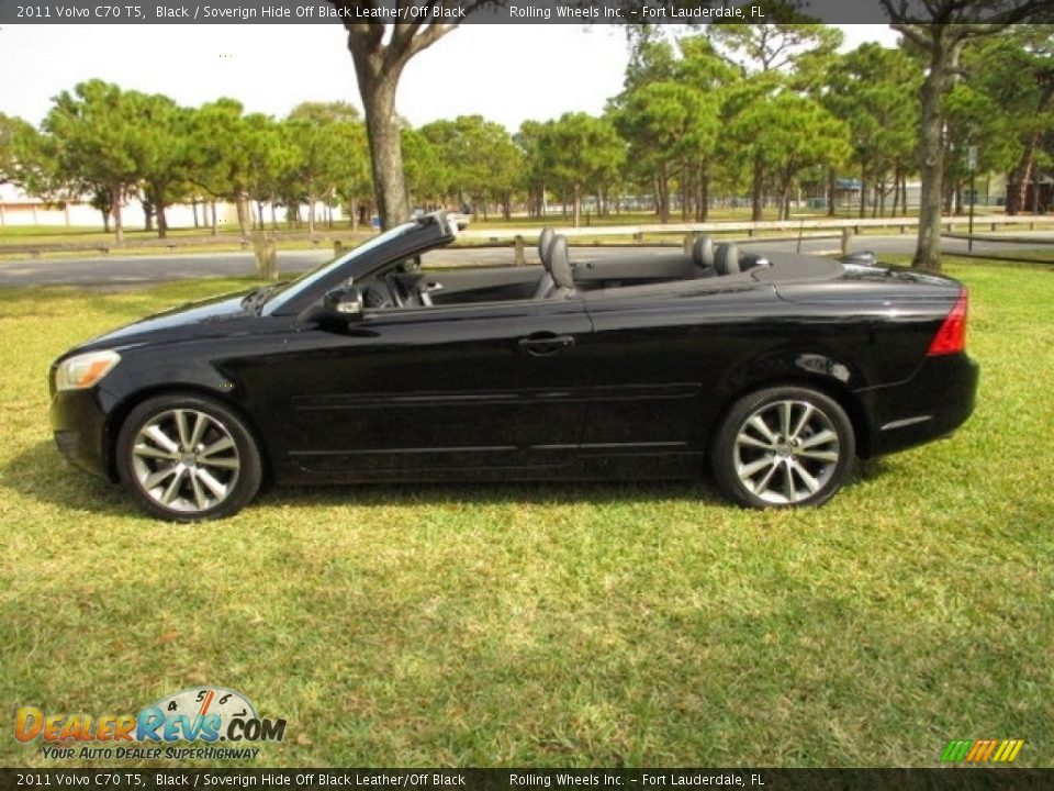 2011 Volvo C70 T5 Black / Soverign Hide Off Black Leather/Off Black Photo #21