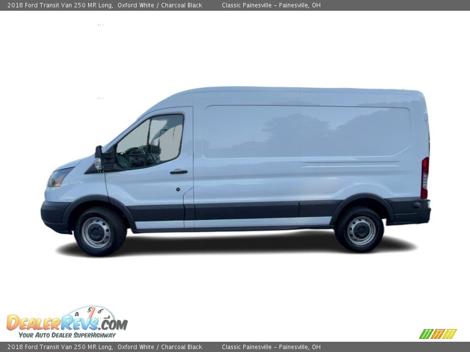 2018 Ford Transit Van 250 MR Long Oxford White / Charcoal Black Photo #5