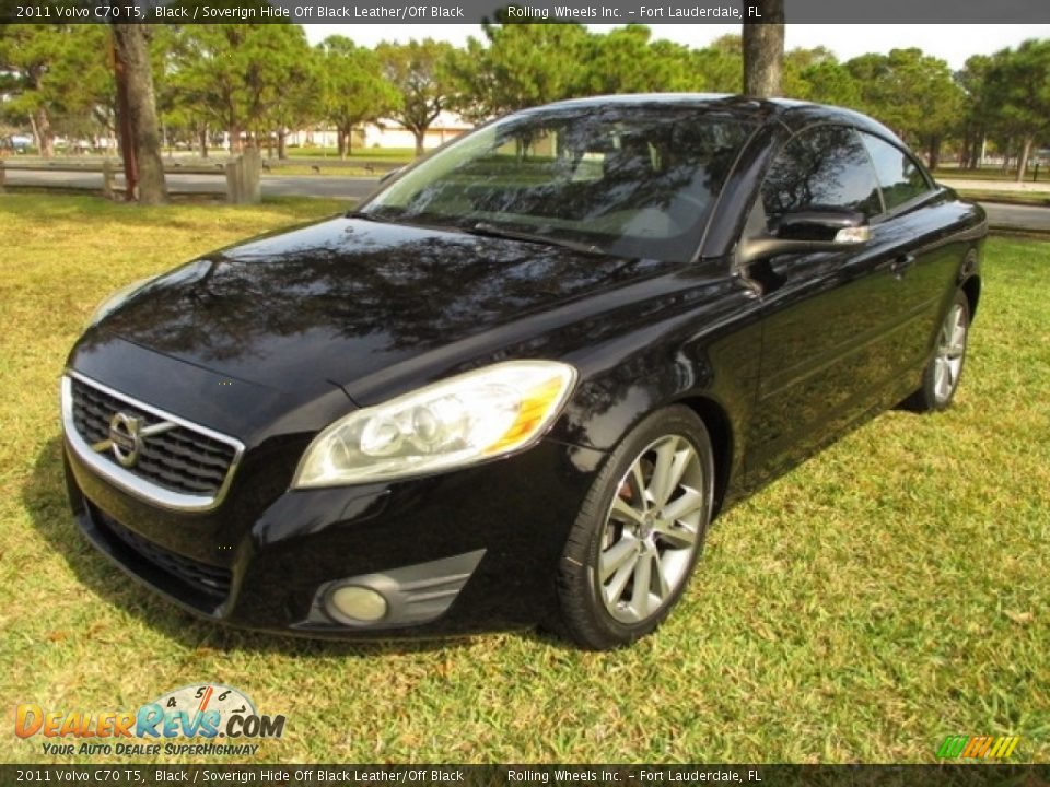 2011 Volvo C70 T5 Black / Soverign Hide Off Black Leather/Off Black Photo #28