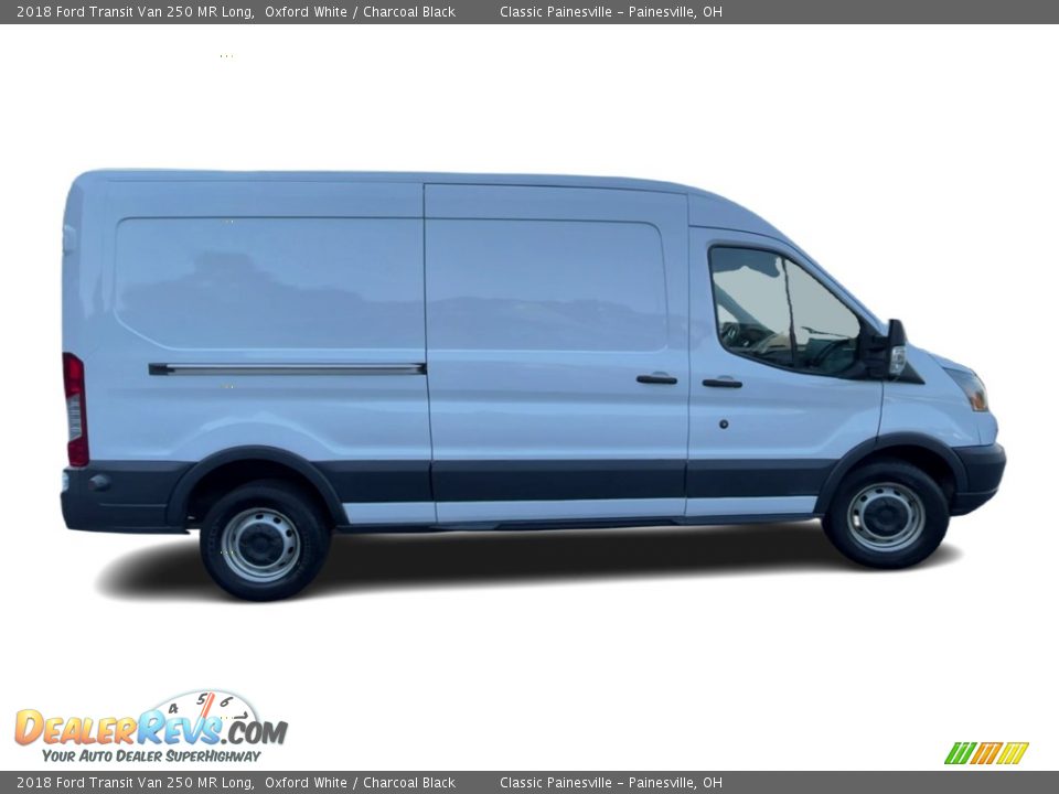 2018 Ford Transit Van 250 MR Long Oxford White / Charcoal Black Photo #9