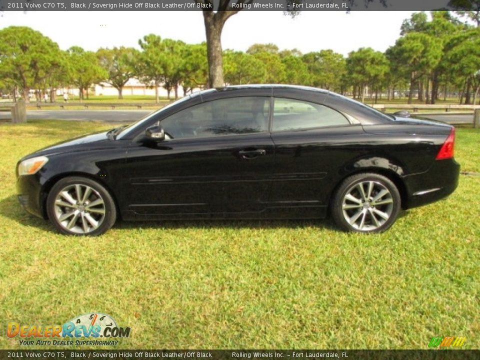 2011 Volvo C70 T5 Black / Soverign Hide Off Black Leather/Off Black Photo #30