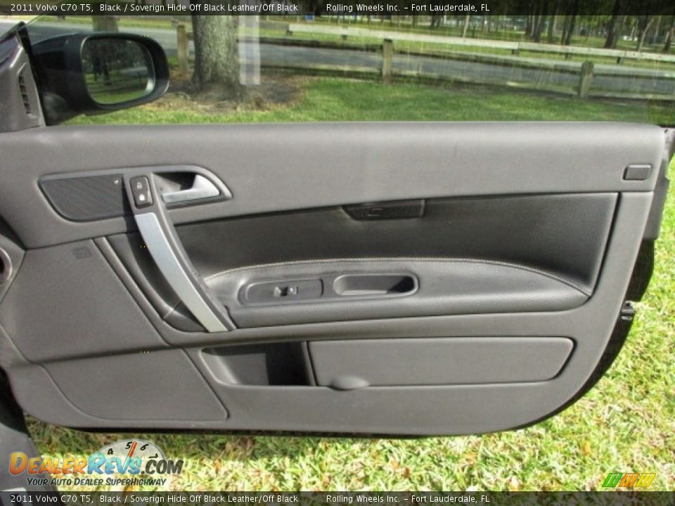 2011 Volvo C70 T5 Black / Soverign Hide Off Black Leather/Off Black Photo #34