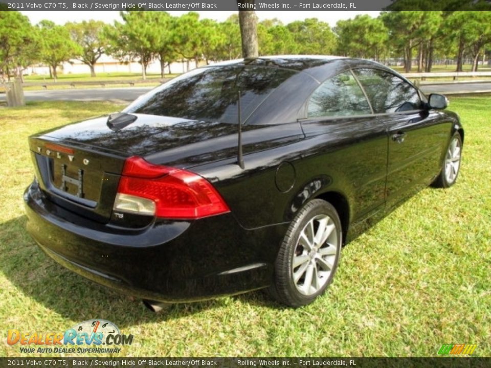 2011 Volvo C70 T5 Black / Soverign Hide Off Black Leather/Off Black Photo #35