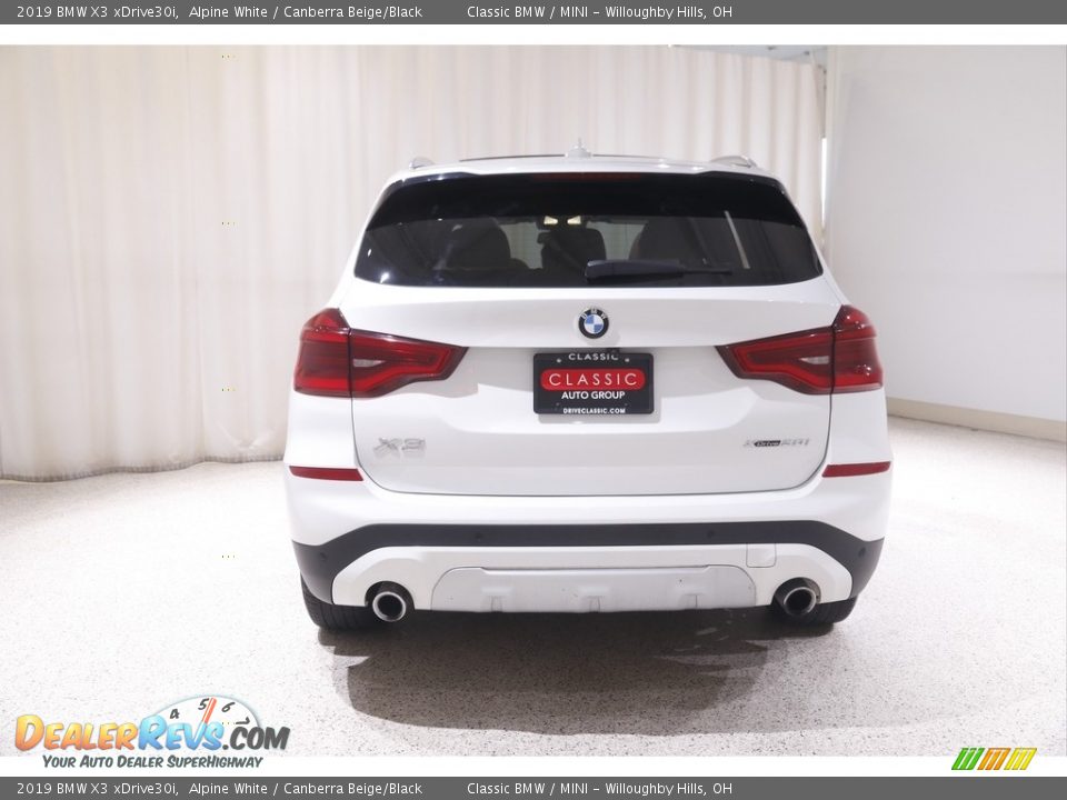 2019 BMW X3 xDrive30i Alpine White / Canberra Beige/Black Photo #20