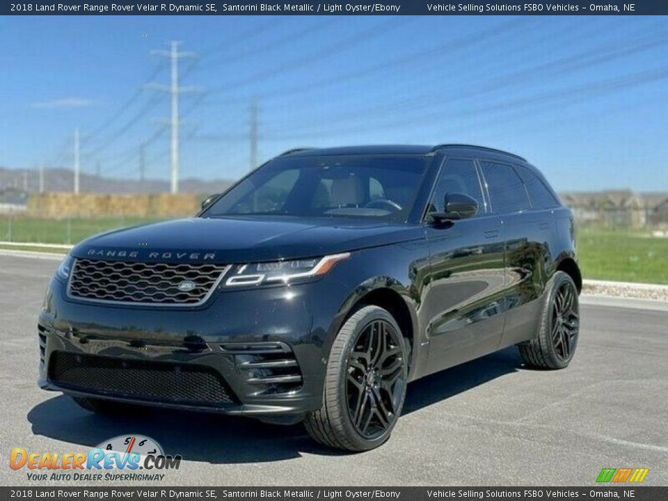 2018 Land Rover Range Rover Velar R Dynamic SE Santorini Black Metallic / Light Oyster/Ebony Photo #1