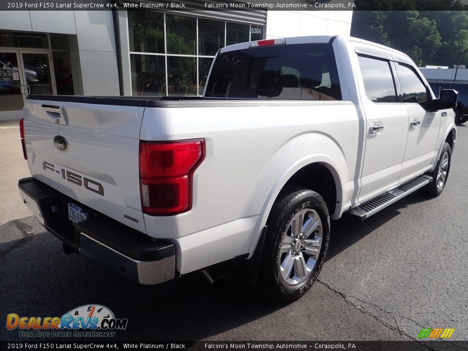 2019 Ford F150 Lariat SuperCrew 4x4 White Platinum / Black Photo #2