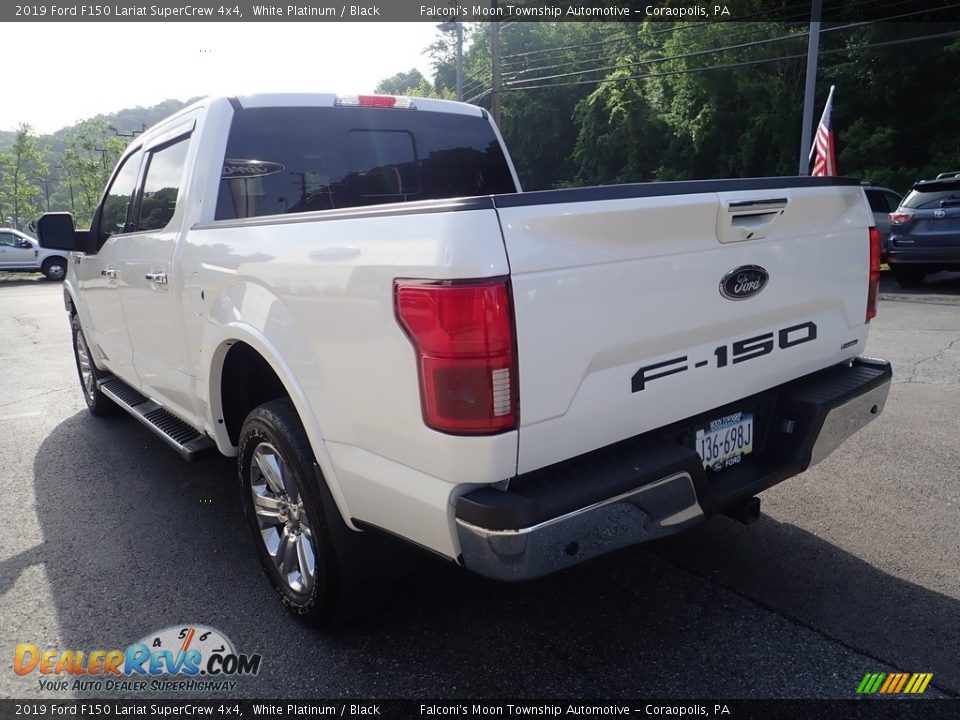 2019 Ford F150 Lariat SuperCrew 4x4 White Platinum / Black Photo #4