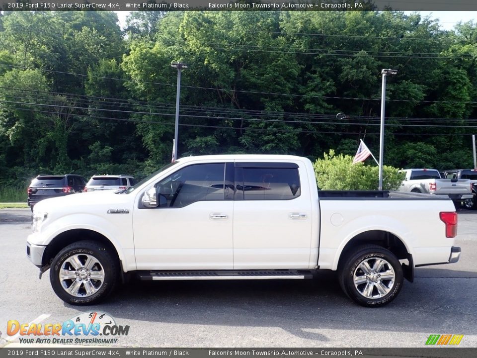 2019 Ford F150 Lariat SuperCrew 4x4 White Platinum / Black Photo #5