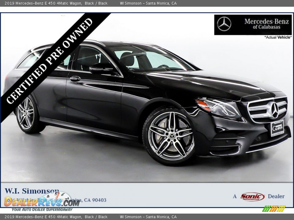 2019 Mercedes-Benz E 450 4Matic Wagon Black / Black Photo #1