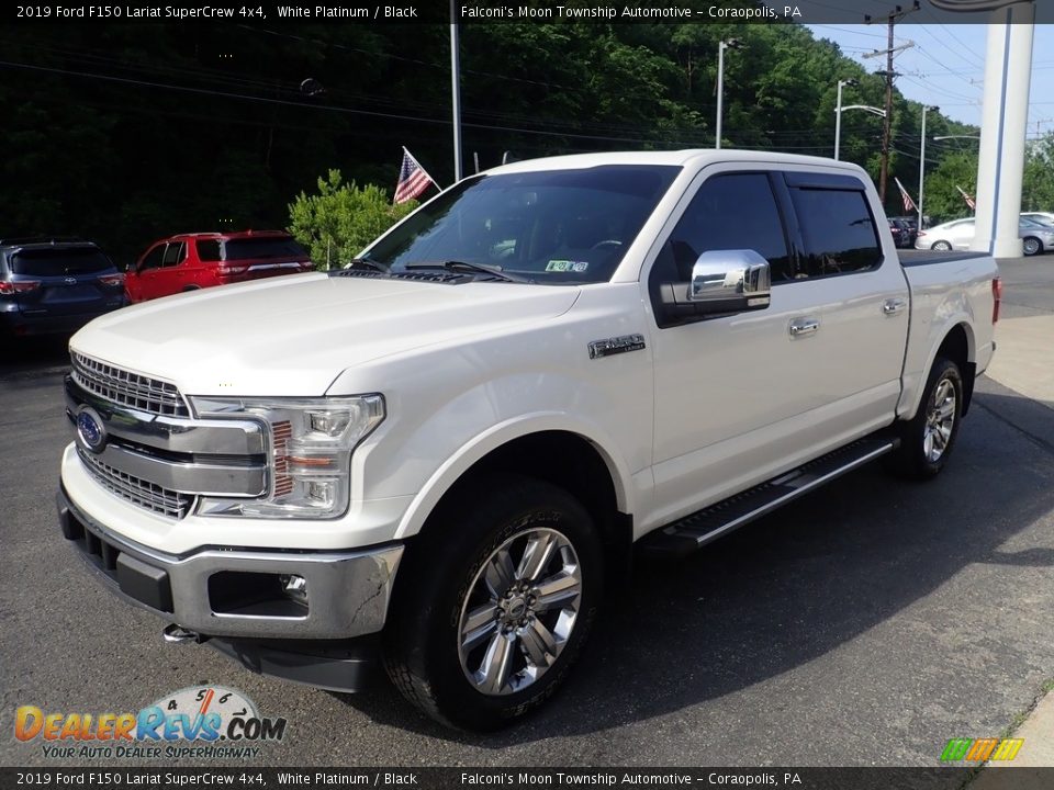 2019 Ford F150 Lariat SuperCrew 4x4 White Platinum / Black Photo #6