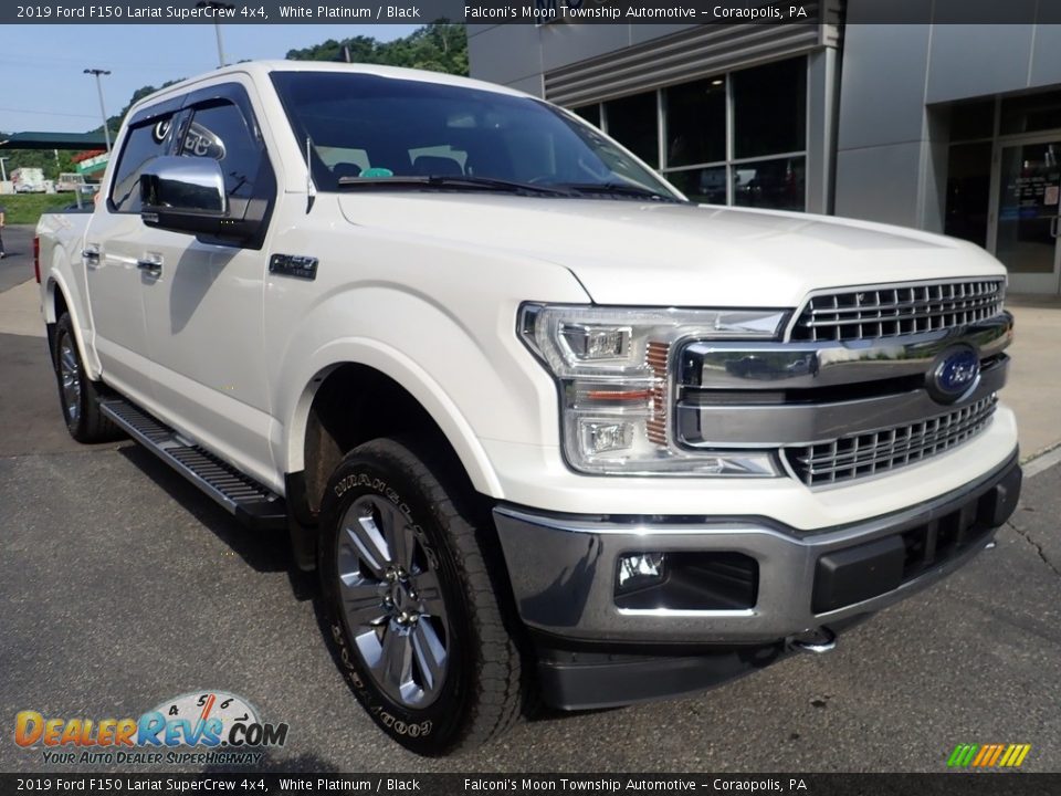 2019 Ford F150 Lariat SuperCrew 4x4 White Platinum / Black Photo #8