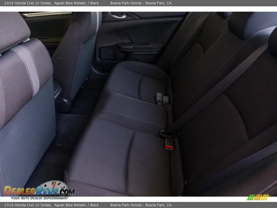 2019 Honda Civic LX Sedan Agean Blue Metallic / Black Photo #4