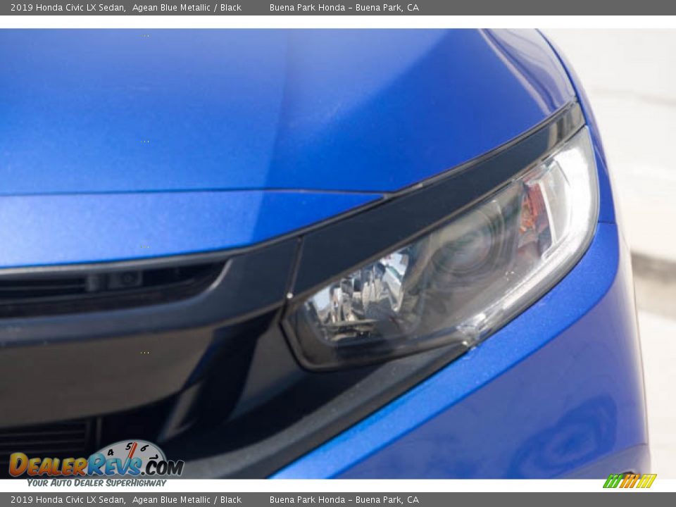 2019 Honda Civic LX Sedan Agean Blue Metallic / Black Photo #9