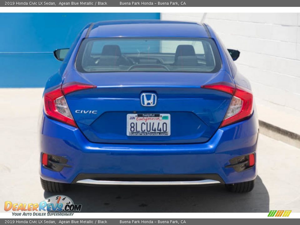 2019 Honda Civic LX Sedan Agean Blue Metallic / Black Photo #11