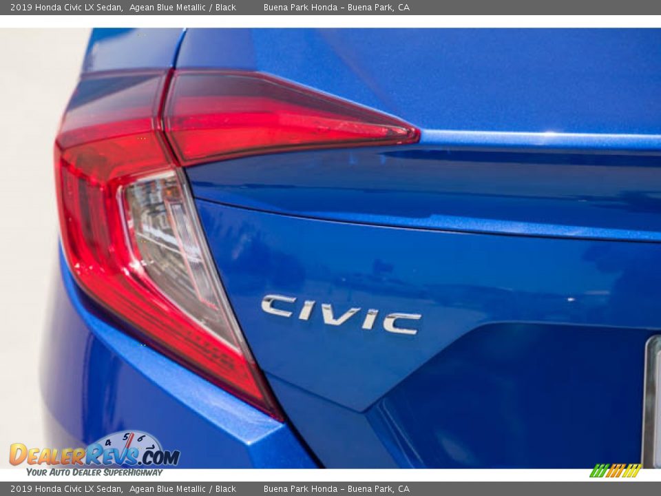 2019 Honda Civic LX Sedan Agean Blue Metallic / Black Photo #12