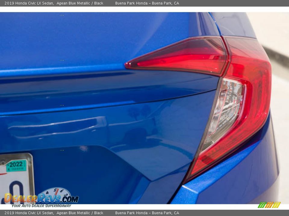 2019 Honda Civic LX Sedan Agean Blue Metallic / Black Photo #13
