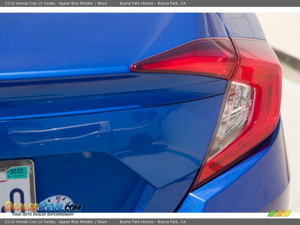 2019 Honda Civic LX Sedan Agean Blue Metallic / Black Photo #13