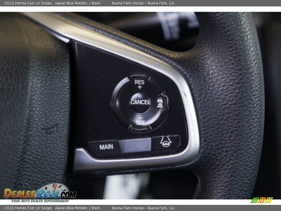 2019 Honda Civic LX Sedan Agean Blue Metallic / Black Photo #17