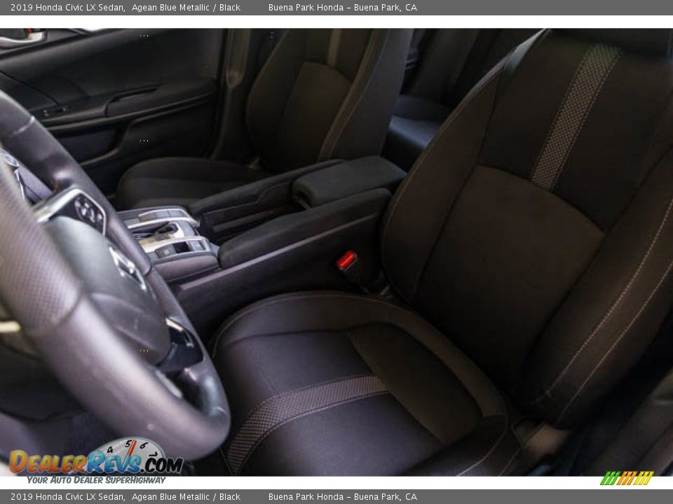 2019 Honda Civic LX Sedan Agean Blue Metallic / Black Photo #18