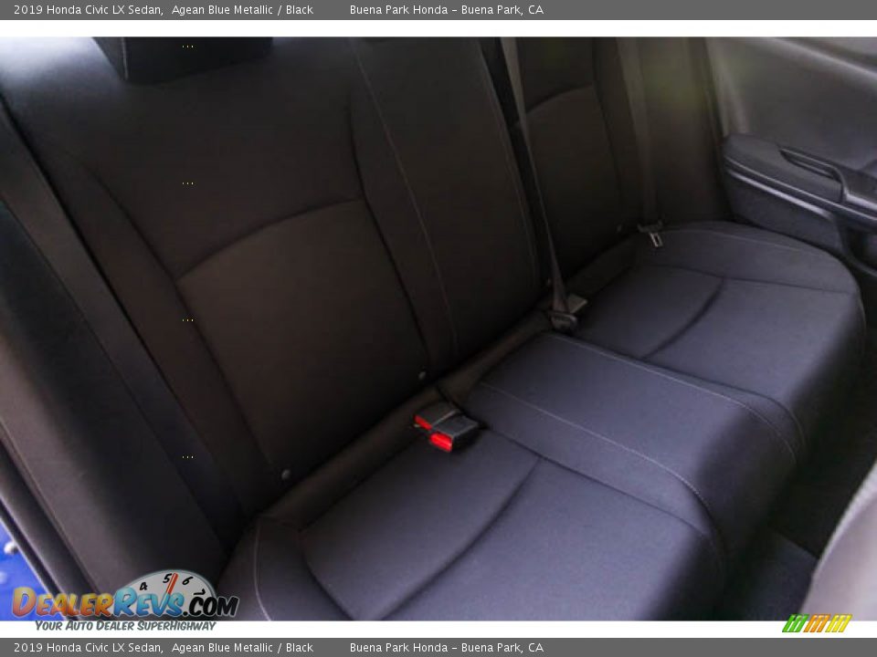 2019 Honda Civic LX Sedan Agean Blue Metallic / Black Photo #22