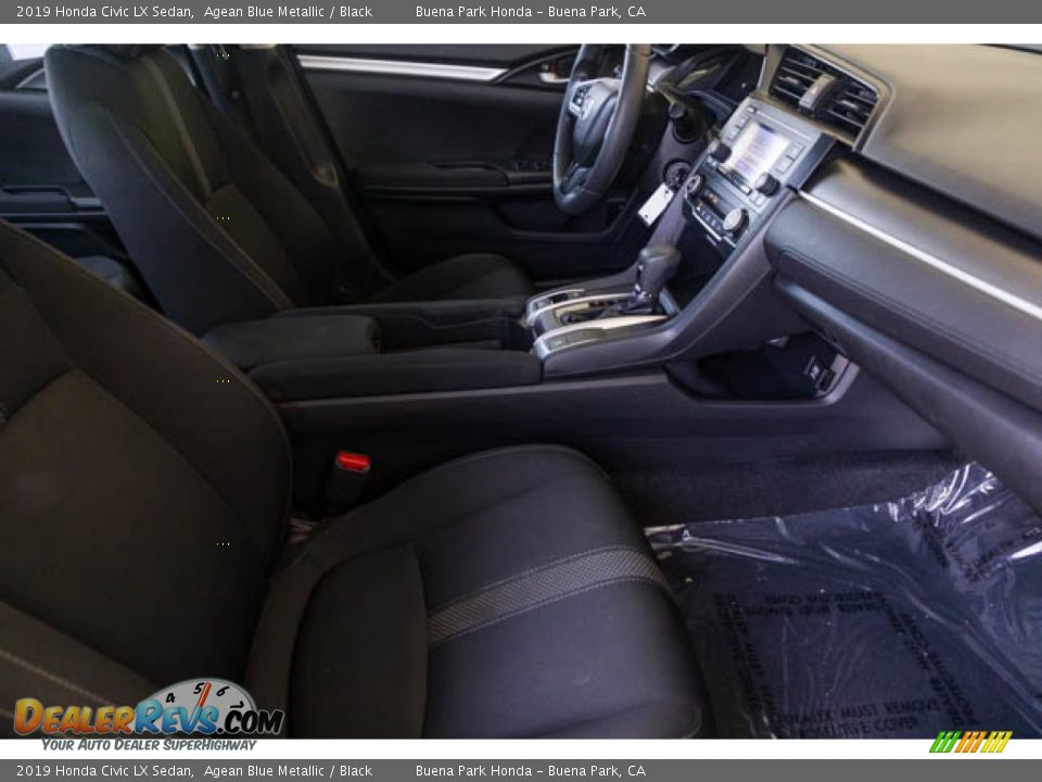 2019 Honda Civic LX Sedan Agean Blue Metallic / Black Photo #23