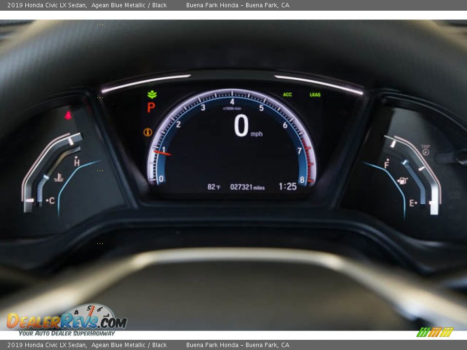 2019 Honda Civic LX Sedan Agean Blue Metallic / Black Photo #27