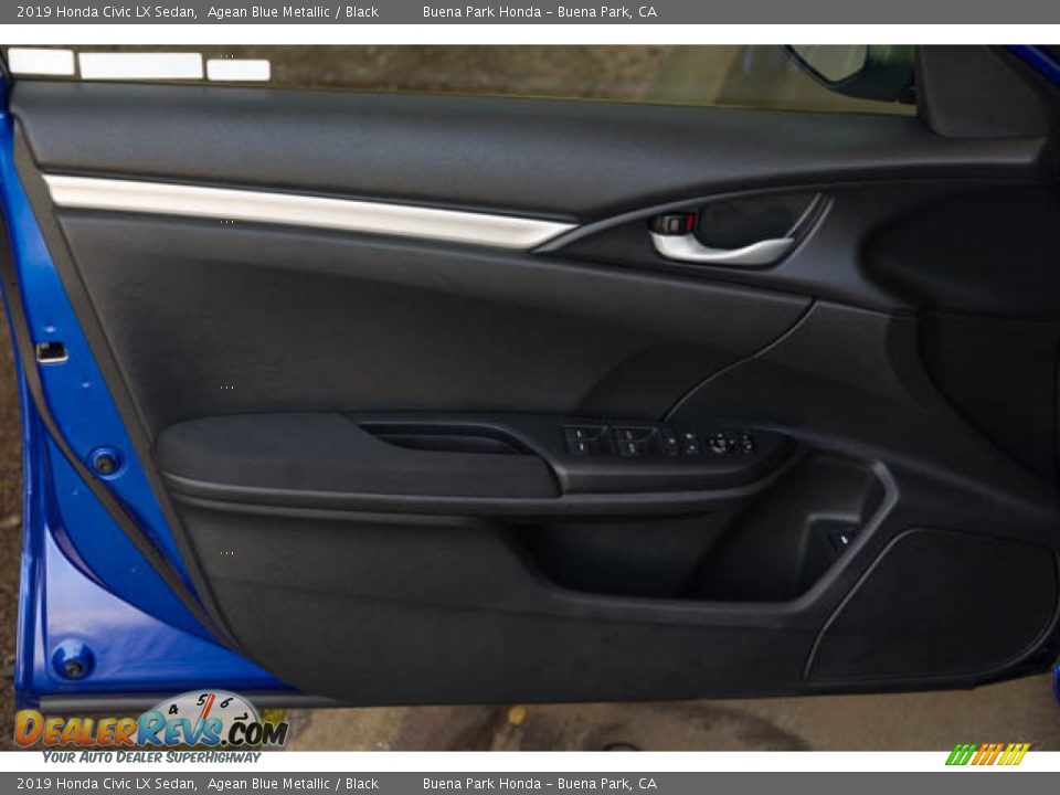 2019 Honda Civic LX Sedan Agean Blue Metallic / Black Photo #28