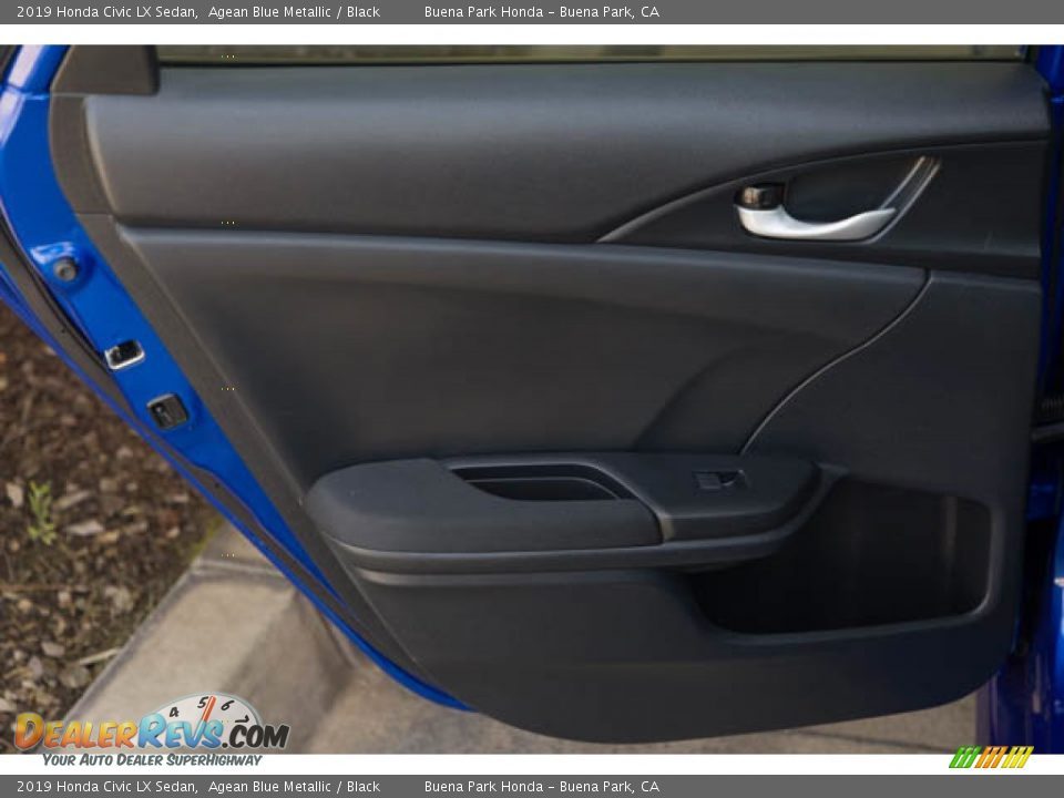 2019 Honda Civic LX Sedan Agean Blue Metallic / Black Photo #30