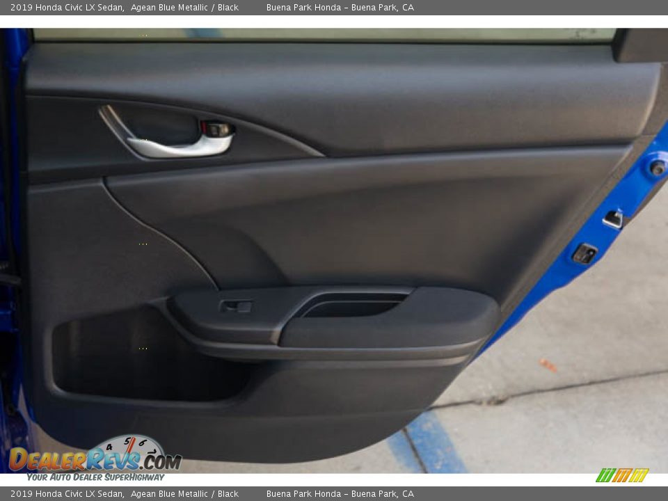 2019 Honda Civic LX Sedan Agean Blue Metallic / Black Photo #31