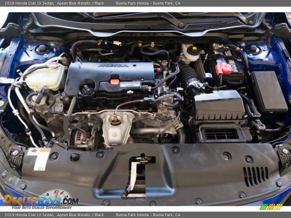 2019 Honda Civic LX Sedan Agean Blue Metallic / Black Photo #33