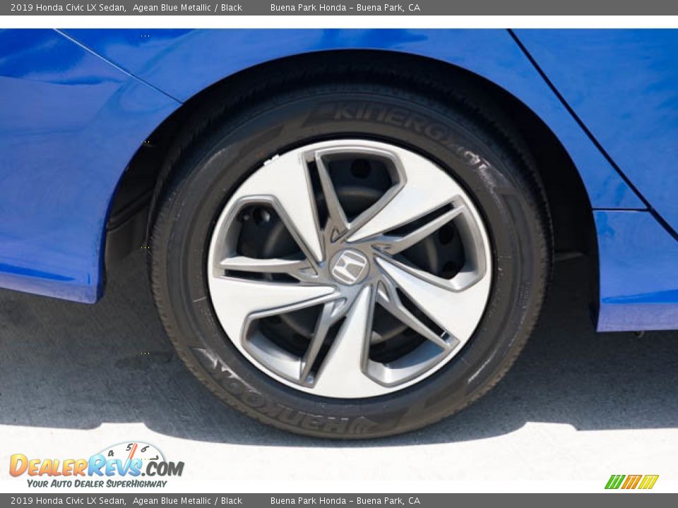 2019 Honda Civic LX Sedan Agean Blue Metallic / Black Photo #34
