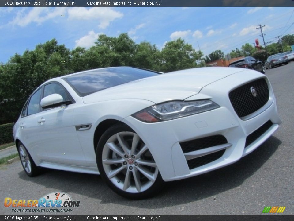 2016 Jaguar XF 35t Polaris White / Jet Photo #2