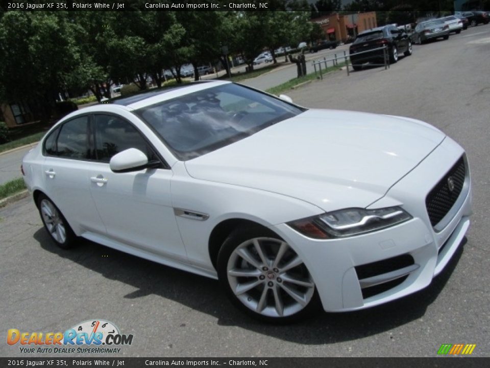 2016 Jaguar XF 35t Polaris White / Jet Photo #3