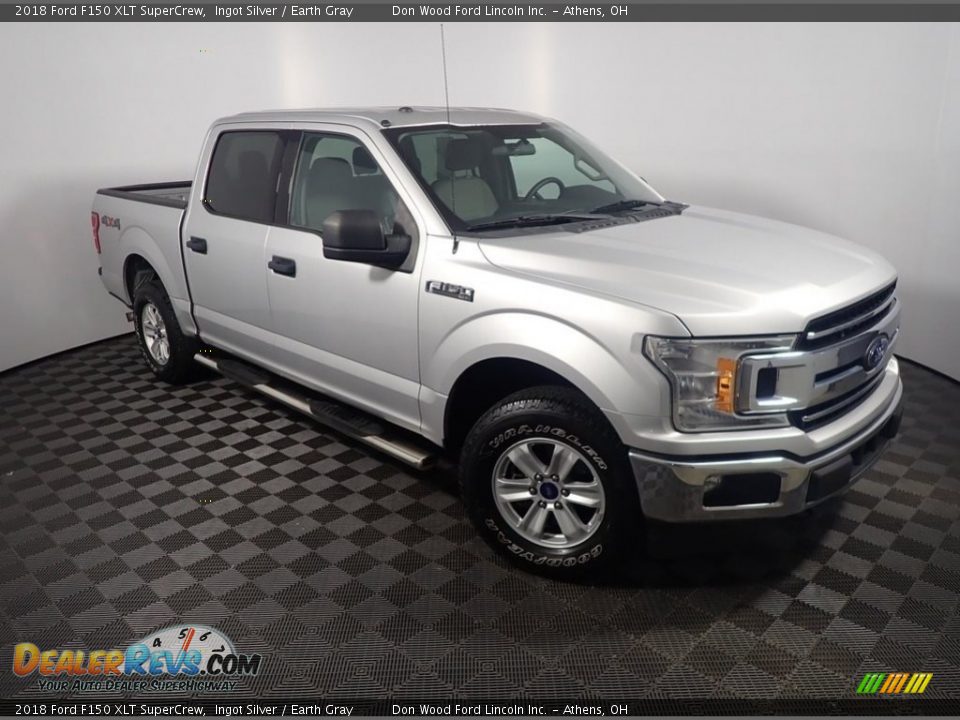 2018 Ford F150 XLT SuperCrew Ingot Silver / Earth Gray Photo #3