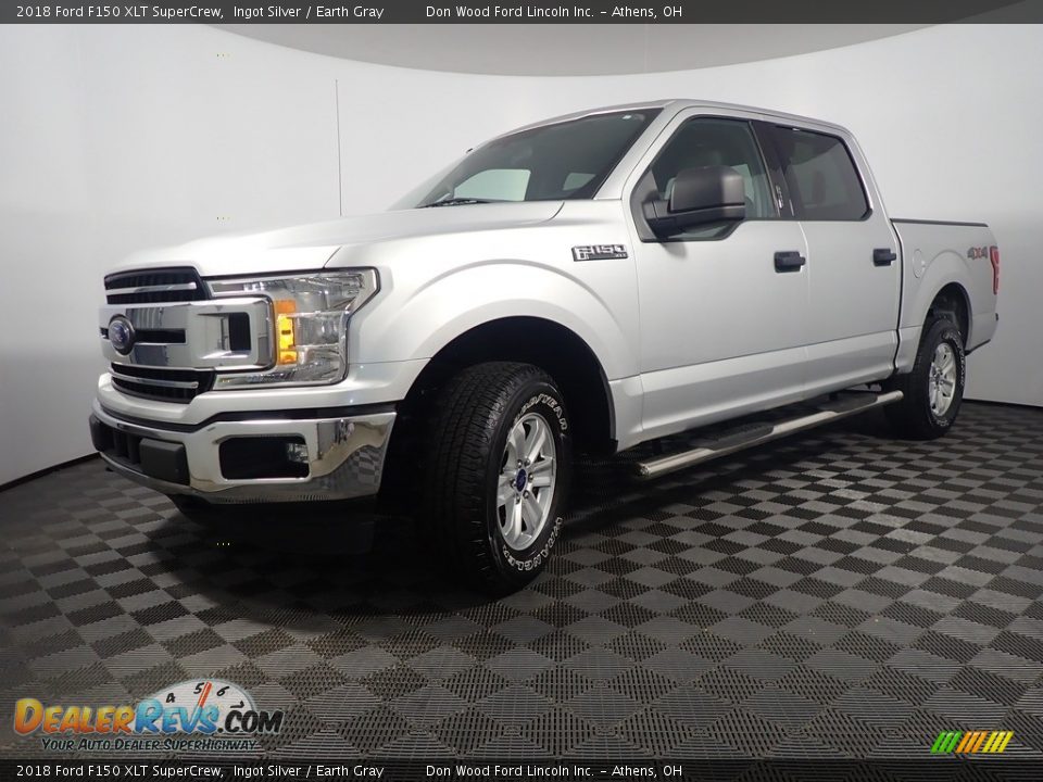 2018 Ford F150 XLT SuperCrew Ingot Silver / Earth Gray Photo #8