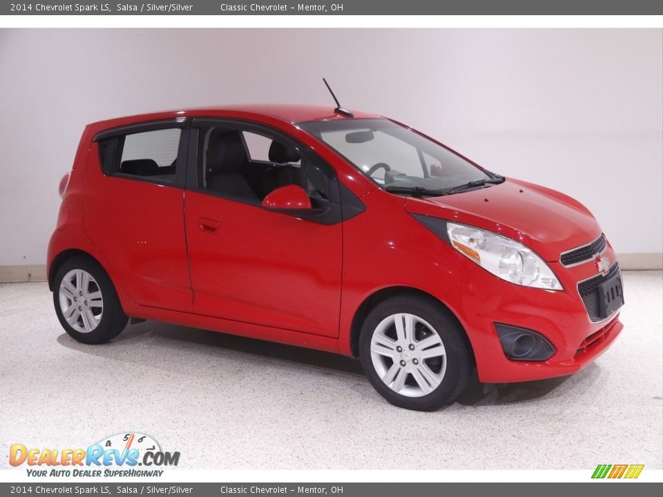 2014 Chevrolet Spark LS Salsa / Silver/Silver Photo #1