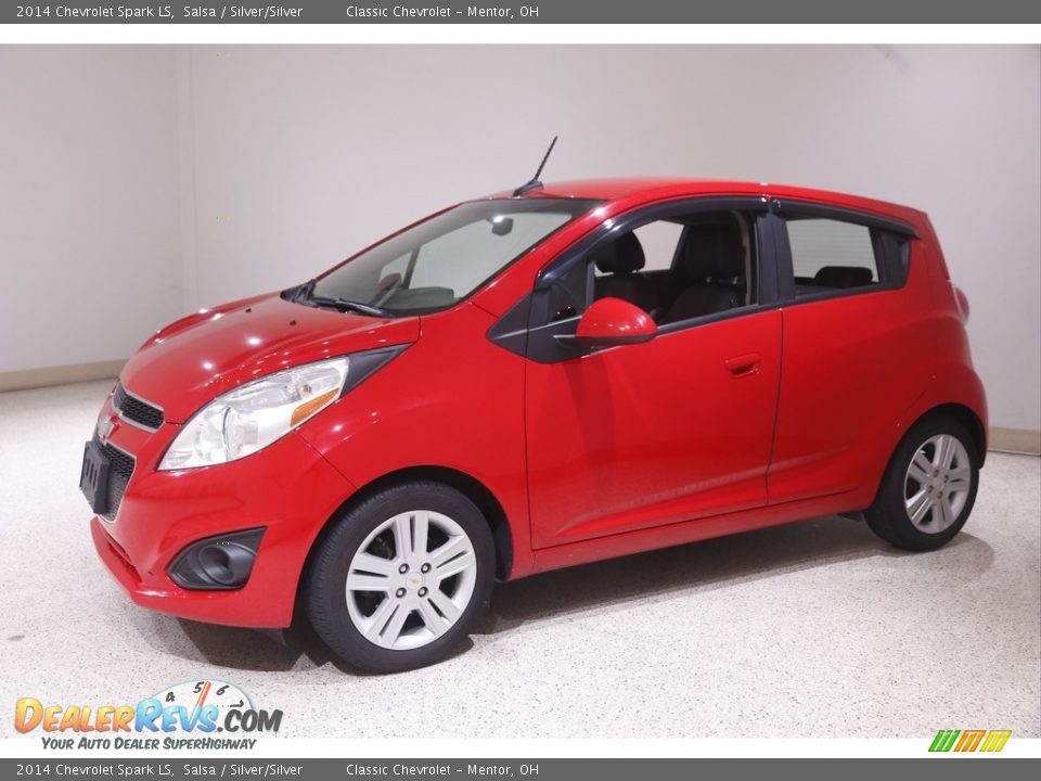 2014 Chevrolet Spark LS Salsa / Silver/Silver Photo #3