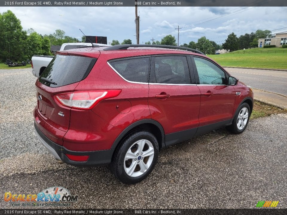 2016 Ford Escape SE 4WD Ruby Red Metallic / Medium Light Stone Photo #6