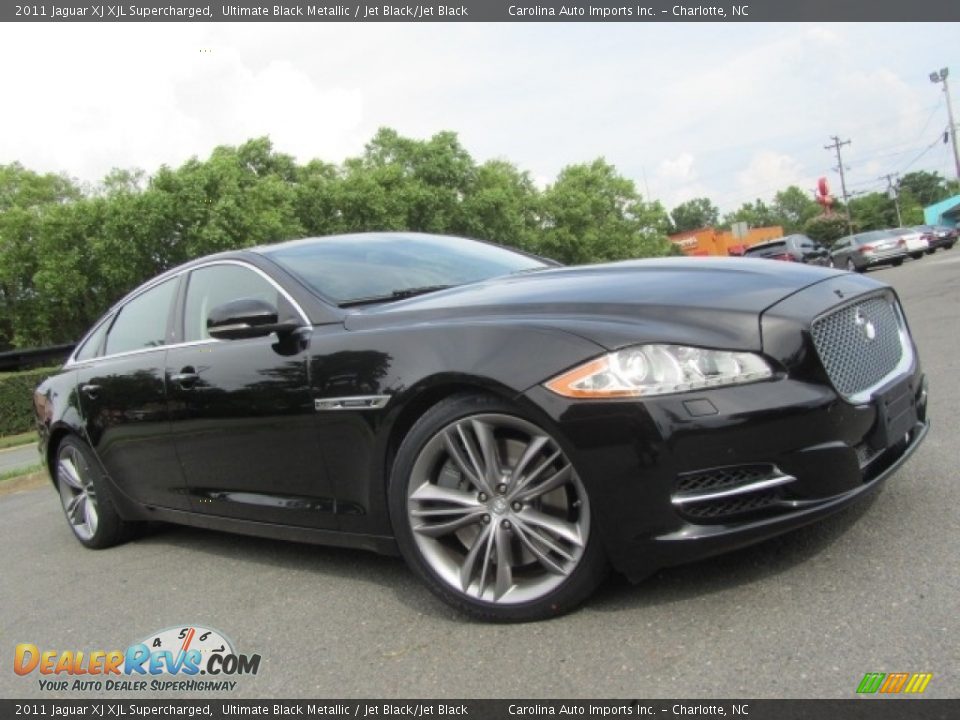 2011 Jaguar XJ XJL Supercharged Ultimate Black Metallic / Jet Black/Jet Black Photo #2