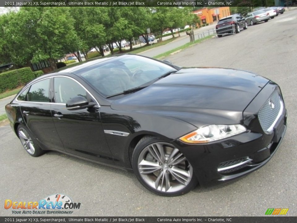 2011 Jaguar XJ XJL Supercharged Ultimate Black Metallic / Jet Black/Jet Black Photo #3